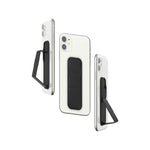 Clckr Phone Grip And Expanding Stand, Universal Phone Grip Holder With Multiple Viewing Angles For Iphone, Samsung, Phones, Tablets And Many More, Smooth Black - 8718846078566
