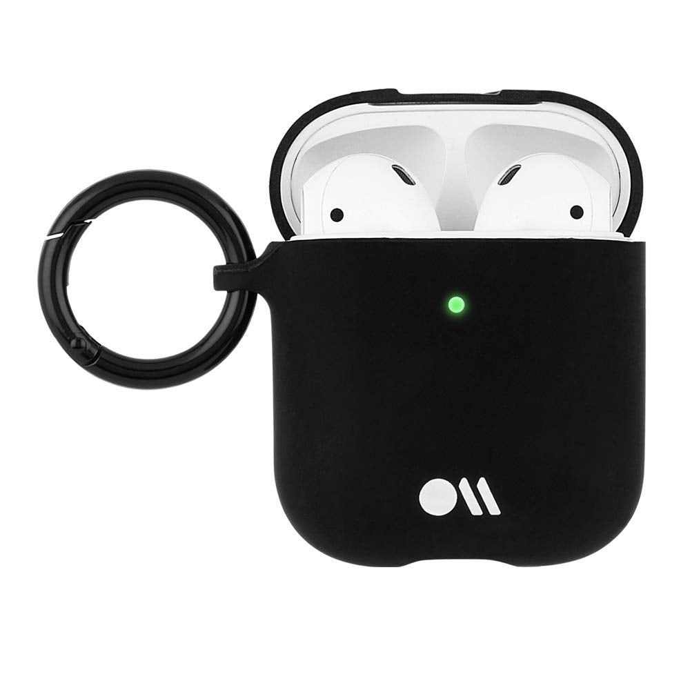 Case-Mate - Airpods Case - Hook Ups - Silicone - Compatible With Apple Airpods Series 1 & 2 - Black - 846127185301