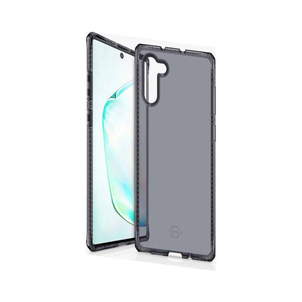 Itskins Spectrum Clear Protective Phone Case Compatible With Galaxy Note10, Slim Hybrid Case, Anti-Yellowing, And Heavy Duty Shockproof Cover, Military Phone Case - Smoke - 4894465120214