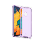 Itskins Spectrum Clear Protective Phone Case Compatible With Galaxy A20 / Galaxy A30, Slim Hybrid Case, Anti-Yellowing, And Heavy Duty Shockproof Cover, Military Phone Case - Light Purple - 4894465043186