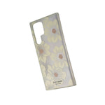 Kate Spade New York Protective Hardshell Case For Samsung Galaxy S22 Ultra - Hollyhock Floral Clear/Cream With Stones - 650450008394