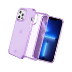 Itskins Spectrum // Clear Protective Phone Case Compatible With Iphone 13 Pro Max, Slim Hybrid Case, Anti-Yellowing, And Heavy Duty Shockproof Cover, Military Phone Case - Light Purple - 888842642790