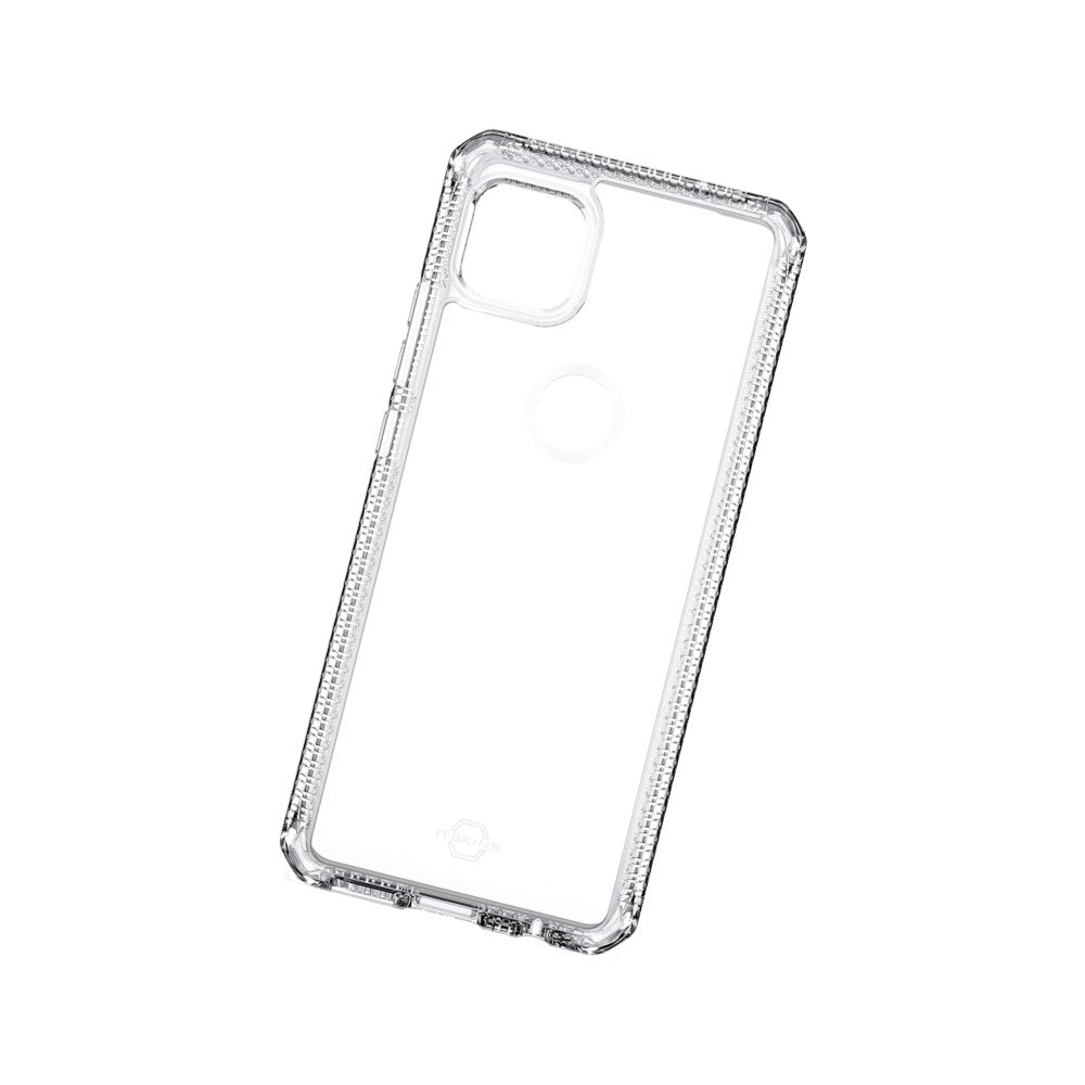 Itskins Hybrid // Clear For Moto One 5g Ace (2021) Usa Version, Protective Phone Case, Slim Hybrid Case, Anti-Yellowing, And Heavy Duty Shockproof Cover, Military Phone Case - Transparent - 4894465462239