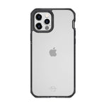 Itskins | Hybrid Clear Protective Phone Case Compatible With Iphone 12 Pro Max, Slim Hybrid Case, Anti-Yellowing, And Heavy Duty Shockproof Cover, Military Phone Case | Black And Transparent - 4894465304522