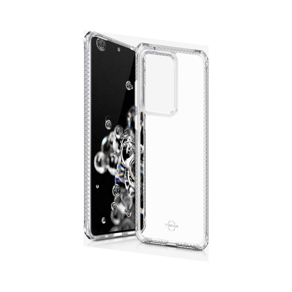 Itskins Hybrid Clear Protective Phone Case Compatible With Samsung Galaxy S20 Ultra, Slim Hybrid Case Anti-Yellowing & Heavy Duty Shockproof Cover Military Phone Case |Transparent - 4894465333935