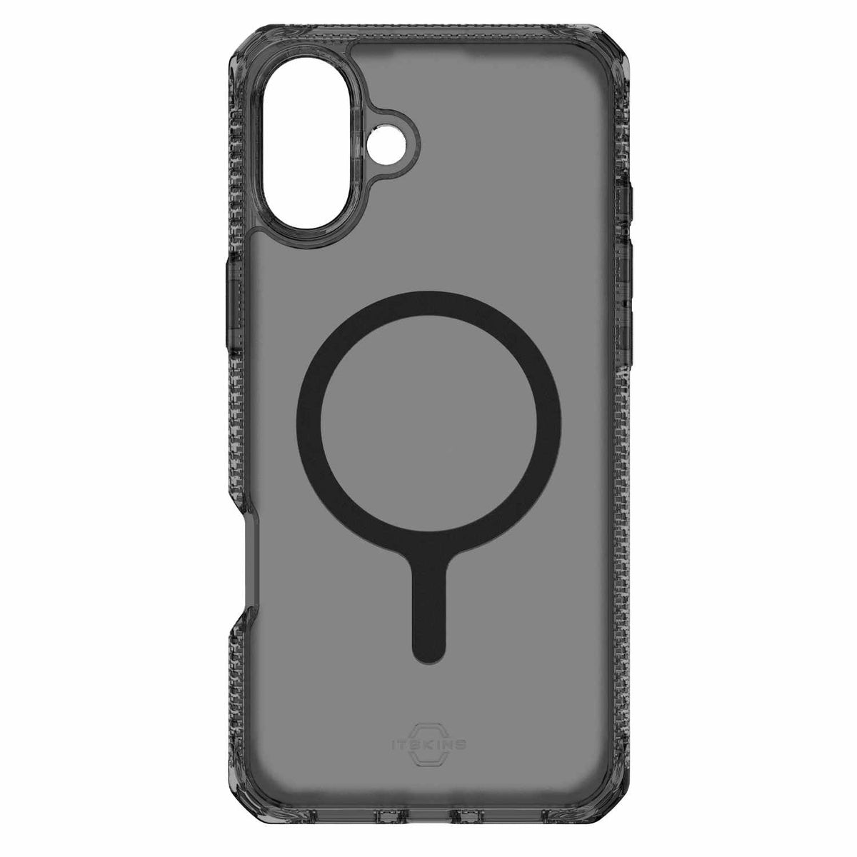 Itskins Hybrid R // Vapor Magnetic Matte Protective Phone Case For Iphone 16 Plus, Compatible With Magsafe, Slim Military Shockproof Phone Case, Slim Hybrid Cover - Smoke - 888842872937