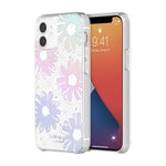Kate Spade New York Protective Hardshell Case For Iphone 12 Mini - Daisy Iridescent Foil/White/Clear/Gems - 191058120991