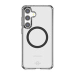 Itskins Hybrid R // Clear Magnetic Protective Phone Case For Galaxy S25, Compatible With Magsafe, Anti-Yellowing Cell Phone Cover, Military Grade Protective Bumper - Smoke - 888842890306