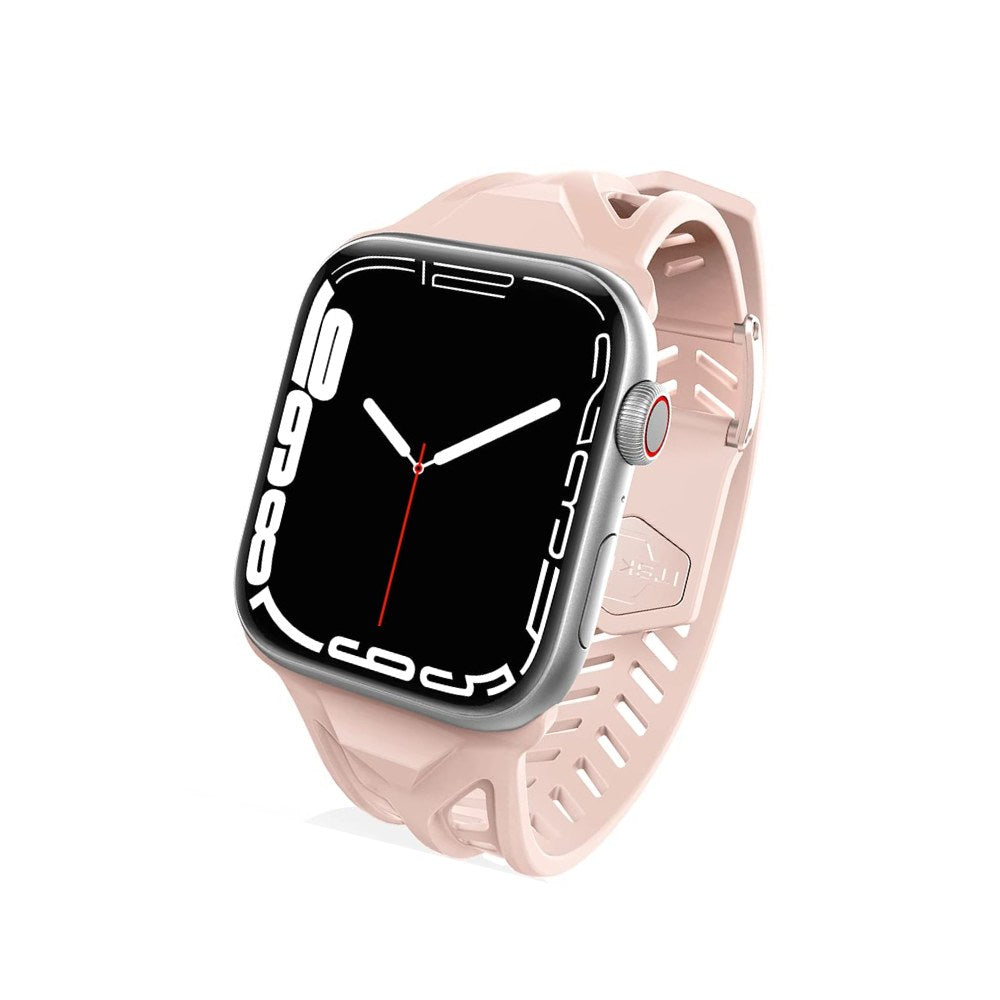 Itskins Spectrum // Strap For Apple Watch Series Se 6/5/4 (40mm), Soft Silicone Wristband Replacement Strap, Sport Band Compatible With Apple Watch Bands - Light Pink - 888842968739