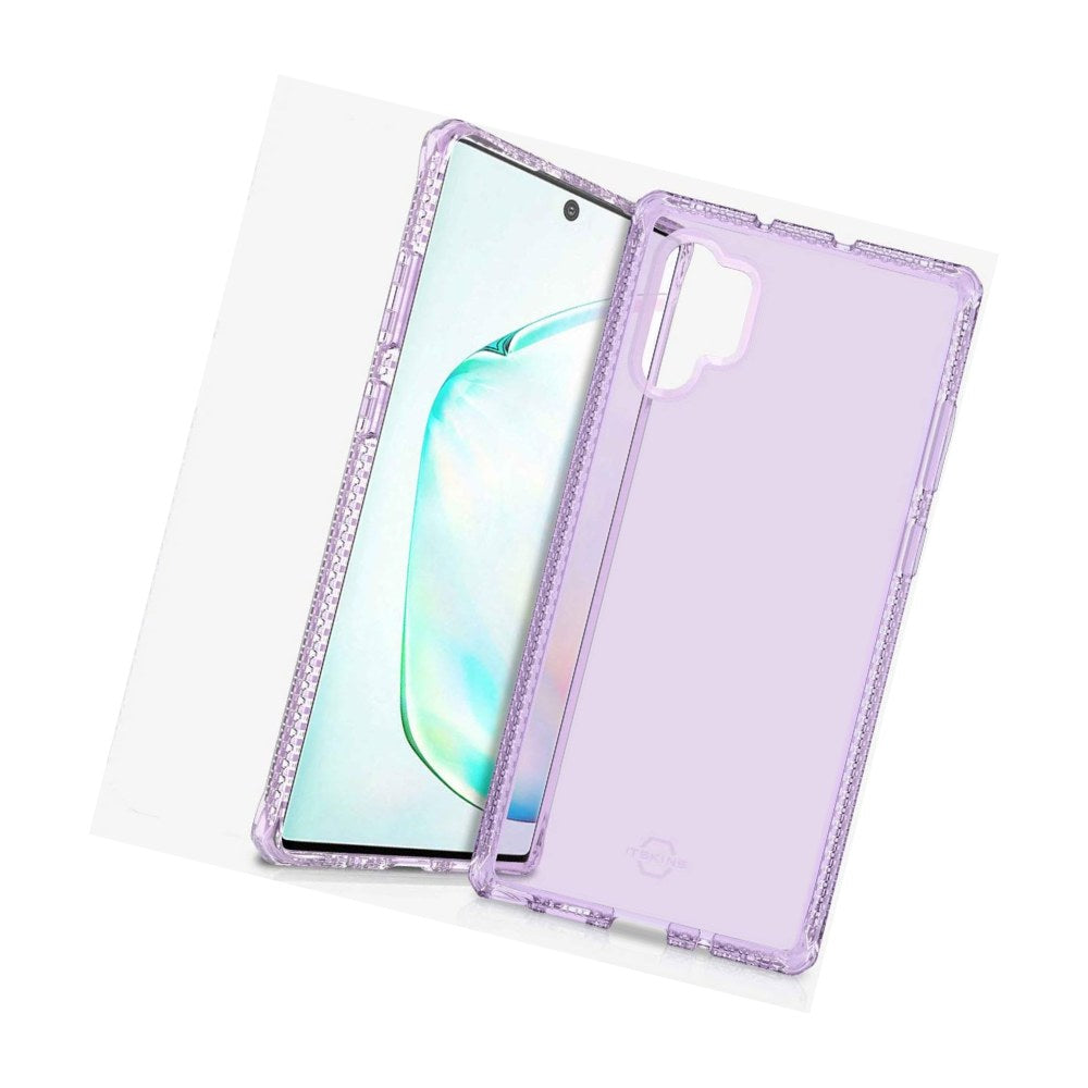 Itskins Spectrum Clear Protective Phone Case Compatible With Galaxy Note10 Plus, Slim Hybrid Case, Anti-Yellowing, And Heavy Duty Shockproof Cover, Military Phone Case - Light Purple - 4894465251512