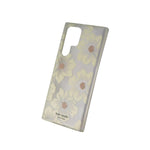 Kate Spade New York Protective Hardshell Case For Samsung Galaxy S22 Ultra - Hollyhock Floral Clear/Cream With Stones - 650450008394