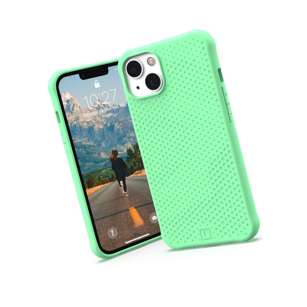 Urban Armor Gear [U By Uag Designed For Iphone 13 Case Green Spearmint Dot Slim Fit Lightweight Stylish Pattern Impact Resistant Antimicrobial Protective Phone Cover, [6.1 Inch Screen] - 810070364588