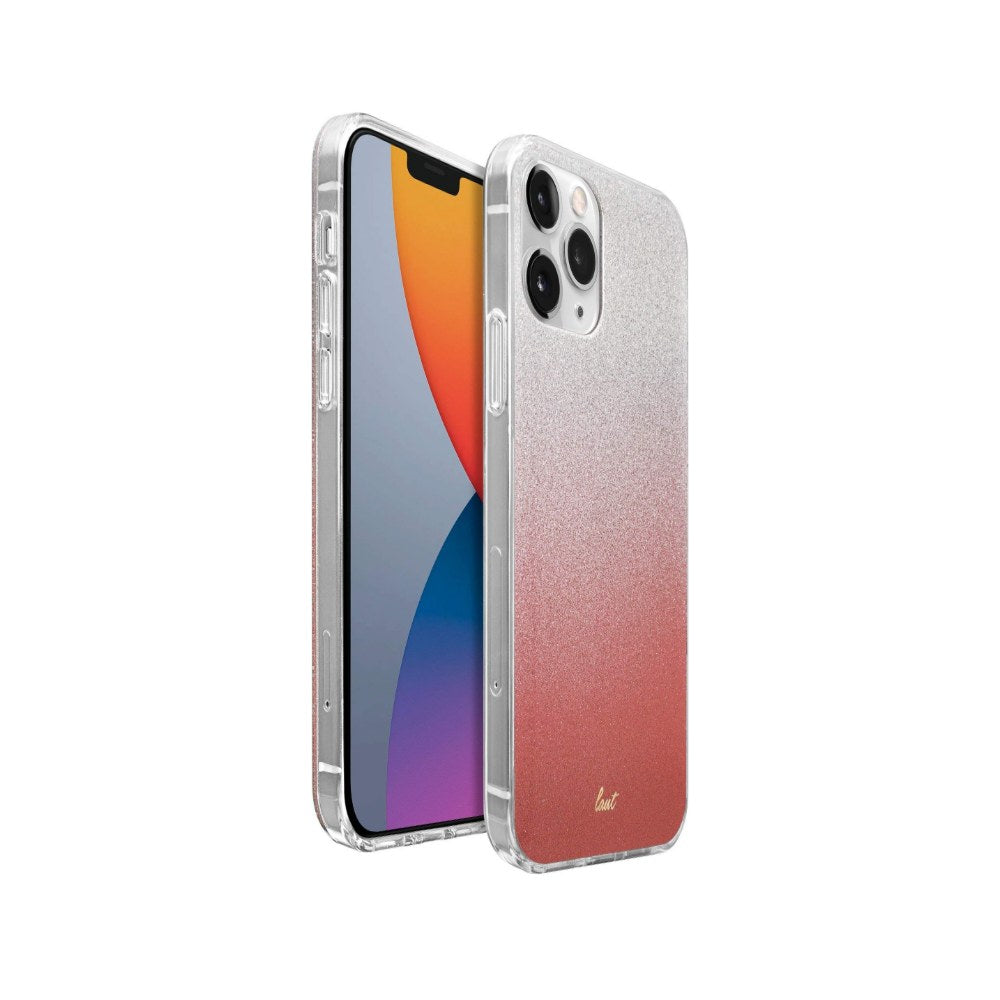 Laut - Ombre Sparkle Case Compatible With Iphone 12 / Iphone 12 Pro | Glitter Gradient Effect | 4ft./1.2m Impact Protection | Crystal Clear Frame • Peach - 4895206918237