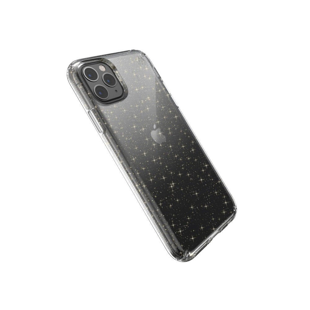 Speck Iphone 11 Pro Max Case - Presidio Clear + Glitter - Protective Ultra Thin Slim Hard Anti Scratch Cover, Clear/Gold Glitter (130027-5636) - 267673