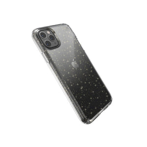 Speck Iphone 11 Pro Max Case - Presidio Clear + Glitter - Protective Ultra Thin Slim Hard Anti Scratch Cover, Clear/Gold Glitter (130027-5636) - 267673