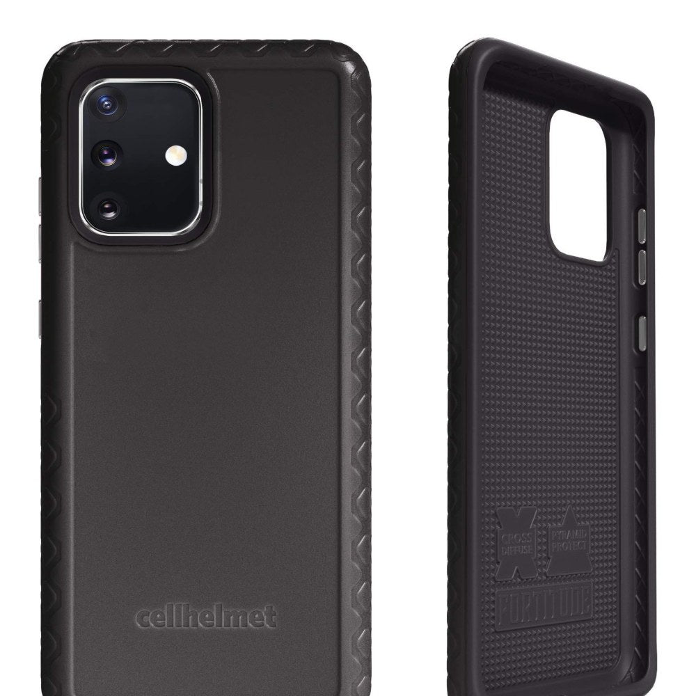 Cellhelmet Fortitude Series Onyx Black Dual Layer Phone Case For Samsung Galaxy S20 Plus | As Seen On Shark Tank | In Retail Package - 811341036128