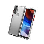 Zizo Surge Series For Moto G Pure Case - Sleek Clear Case Customizable Buttons - Clear - 888488335636