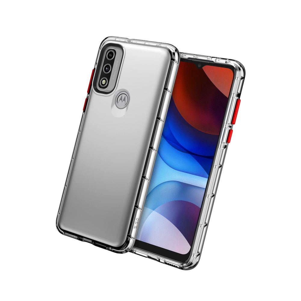 Zizo Surge Series For Moto G Pure Case - Sleek Clear Case Customizable Buttons - Clear - 888488335636