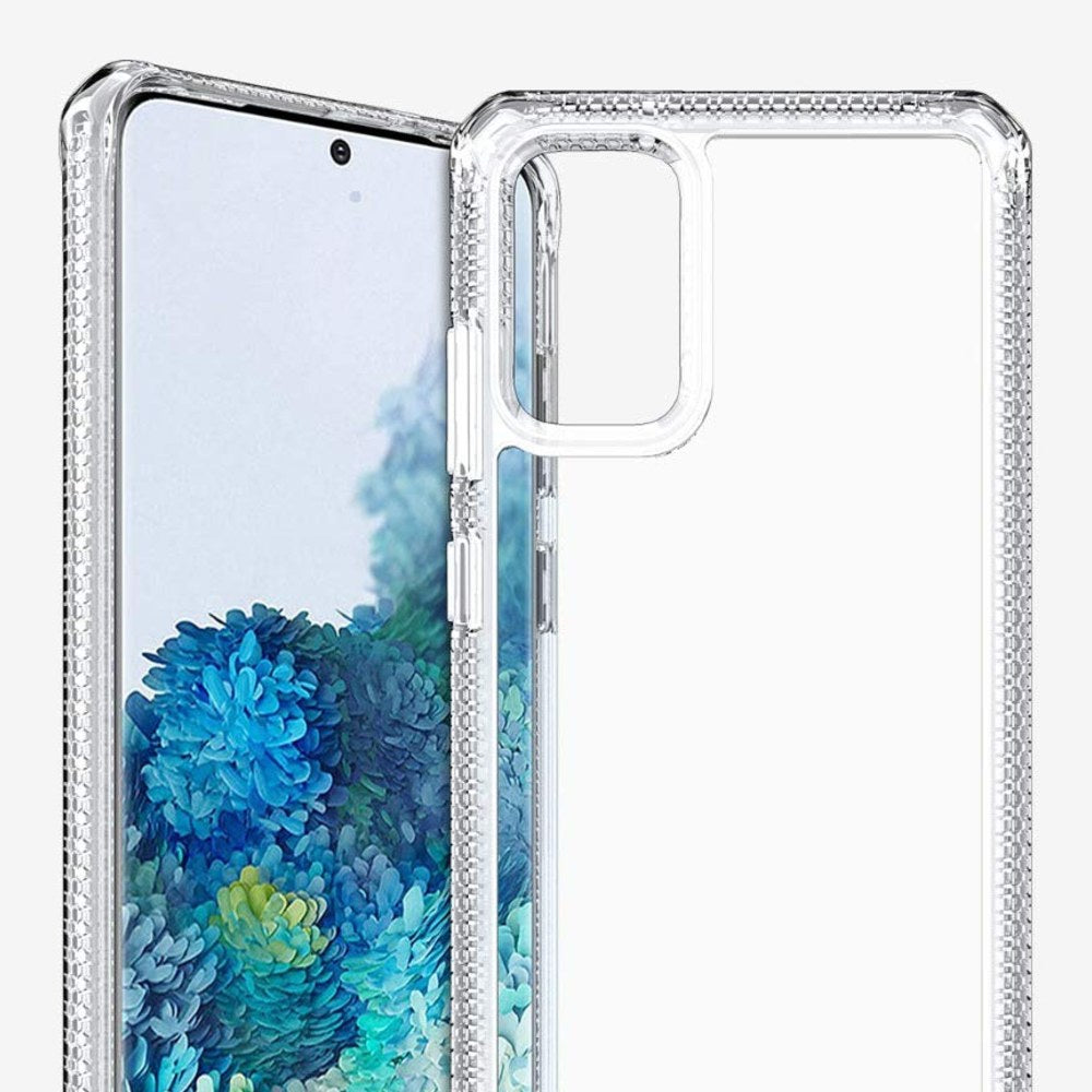 Itskins Hybrid Clear Protective Phone Case Compatible With Samsung Galaxy S20 Plus, Slim Hybrid Case, Anti-Yellowing, And Heavy Duty Shockproof Cover, Military Phone Case |Transparent - 4894465459260
