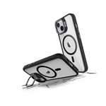 Prodigee Iphone 15 Kickit Black + Mag |Drop Tested Kickstand |Soft Matte Pink Dual Layer Cover| Wireless Charging Compatible| Shockproof |Scratch Resistant | 6.1 Inch | - 810023955207