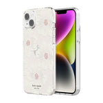 Kate Spade New York Protective Hardshell Case Compatible With Apple Iphone 14 Plus - Hollyhock Floral Clear - 650450081786