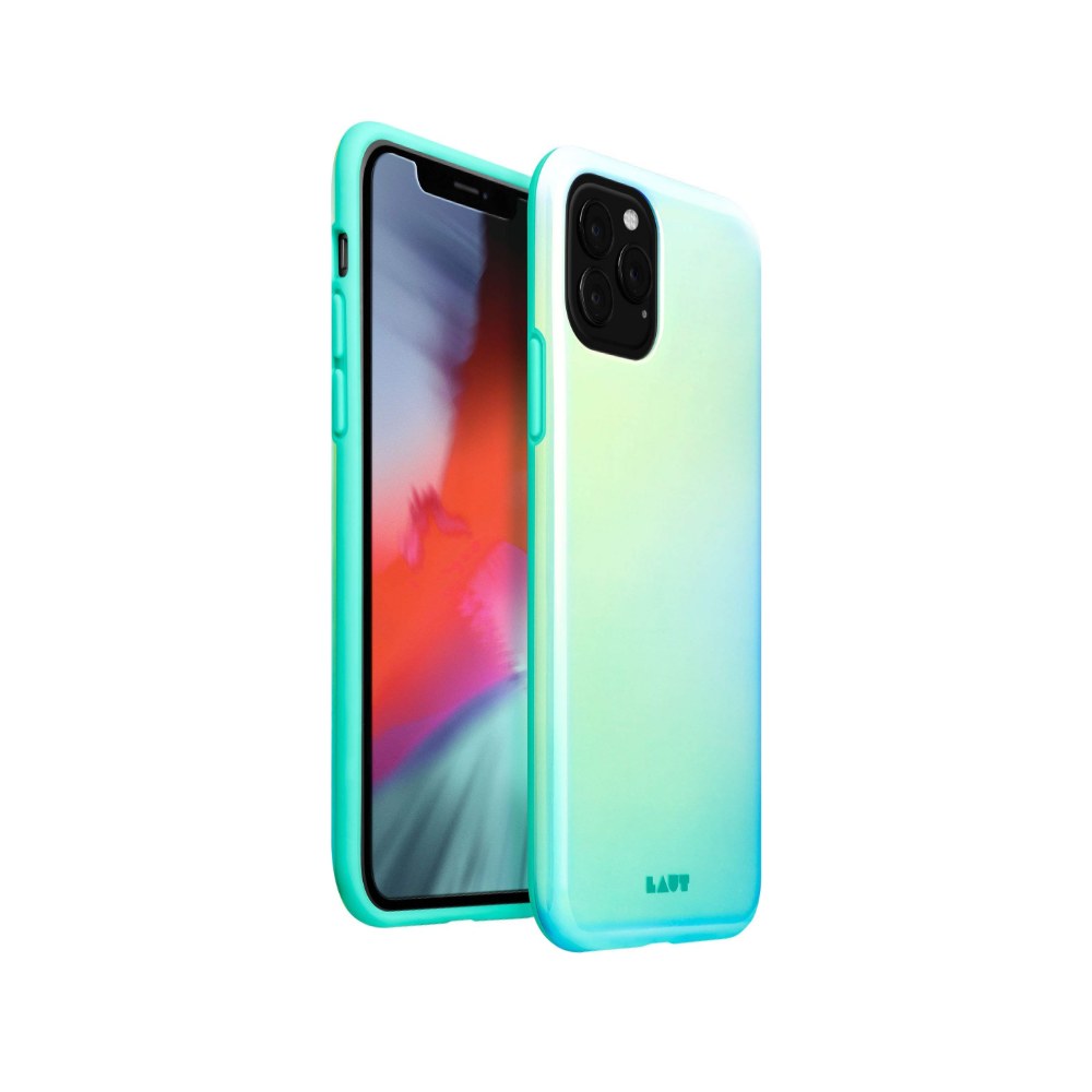 Laut | Huex Fades For Iphone 11 Pro Max | Color Fade Iridescent Design | Air Frame Technology | 13ft./ 4m Impact Protection | Easy To Snap On & Off | Qi Wireless Charger Compatible • Mint - 4895206911504