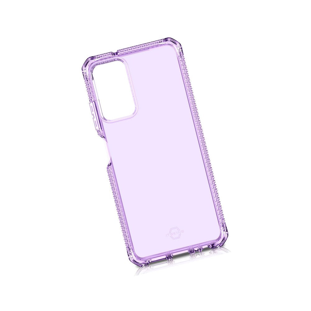 Itskins Spectrum Clear Protective Phone Case Compatible With Galaxy A03s, Slim Hybrid Case, Anti-Yellowing, And Heavy Duty Shockproof Cover, Military Phone Case | Light Purple - 888842315946