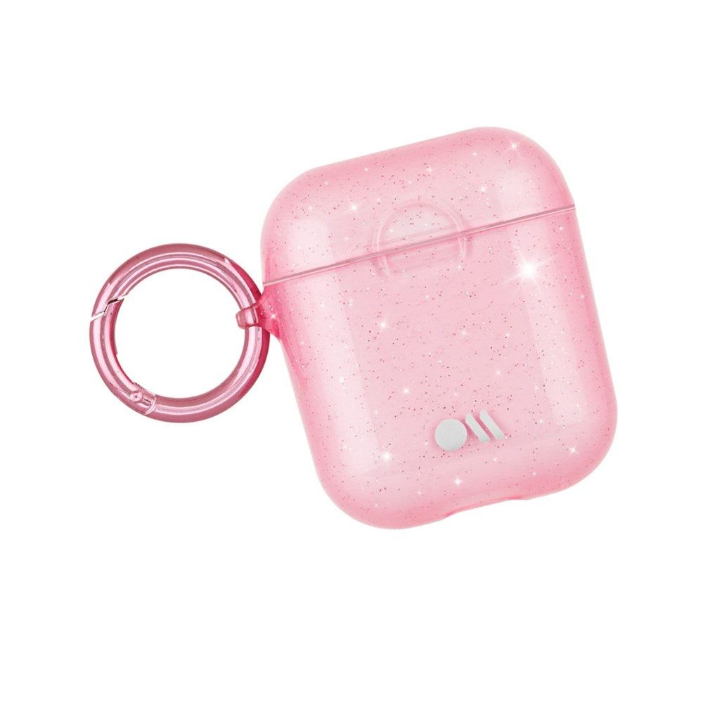 Case-Mate Protective Airpod Case Cover, Soft Silicone Cover With Keychain Ring For Men And Women, Compatible With Airpods Series 1 & 2, Front Led Visible - Crystal Blush - 846127184540