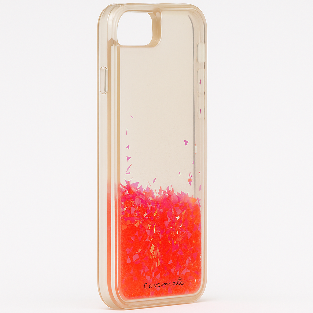 CaseMate IPhone 8 Pink Glow Waterfall Case With Liquid Glitter