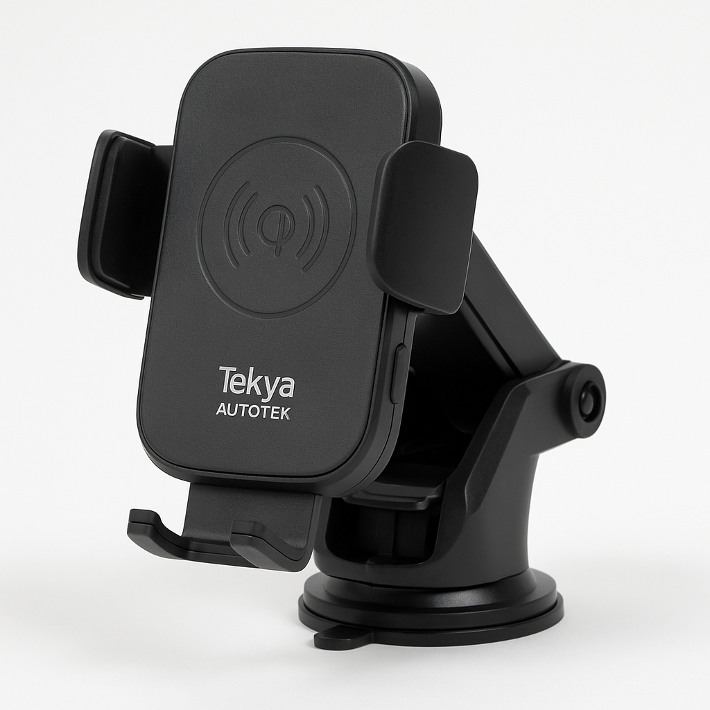Tekya Autotek Wireless Qi Charging 3-N-1 Mount - Black