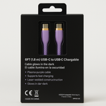 Simple Glow In The Dark Purple Cable 6 Ft Usb-C To Usb-C