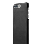 Mujjo Moulded Edge Leather Case For Iphone 8 Plus, Iphone 7 Plus | Premium Genuine Leather, Natural Aging Effect | Pocket For 2-3 Cards (Black) - 8718546171642