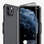 Itskins Spectrum Vision Clear Protective Phone Case Compatible With Iphone 11 Pro Max, Slim Hybrid Case, Anti-Yellowing, And Heavy Duty Shockproof Cover, Military Phone Case | Smoke - 4894465764753