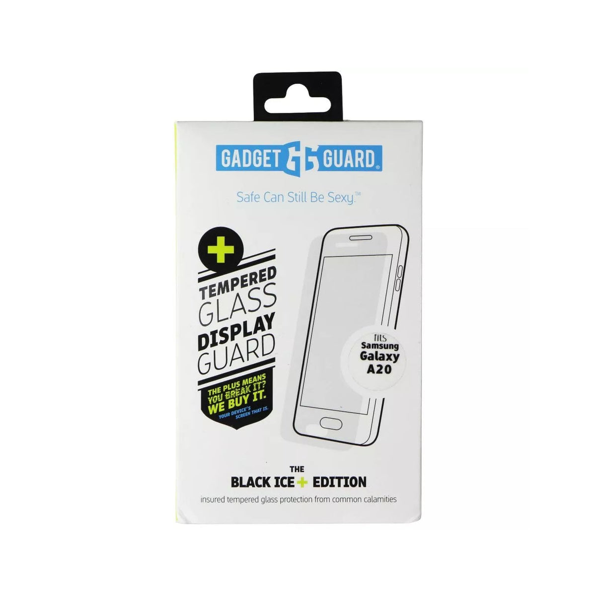 Gadget Guard Black Ice+ Insured Glass Screen Protector For Galaxy A20 - Transparent - 812401032975