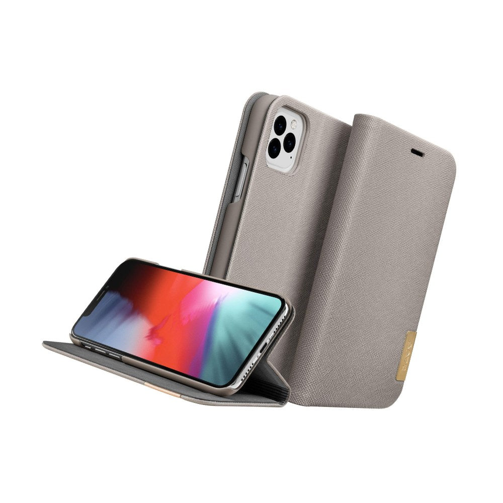 Laut | Prestige Folio For Iphone 11 Pro | 2x Card Pockets | Saffiano Vegan Leather • Black - 4895206910767