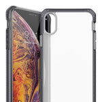 Itskins - Hybrid Frost Protective Phone Case Compatible With Iphone Xs Max, Slim Hybrid Case, Anti-Yellowing, And Heavy Duty Shockproof Cover, Military Phone Case | Black And Transparent - 4894465773380