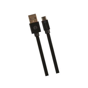 Mworks! Mpower! Flat Micro-Usb Cable 6 Feet In Length Black - Retail Packaging - 610370557372