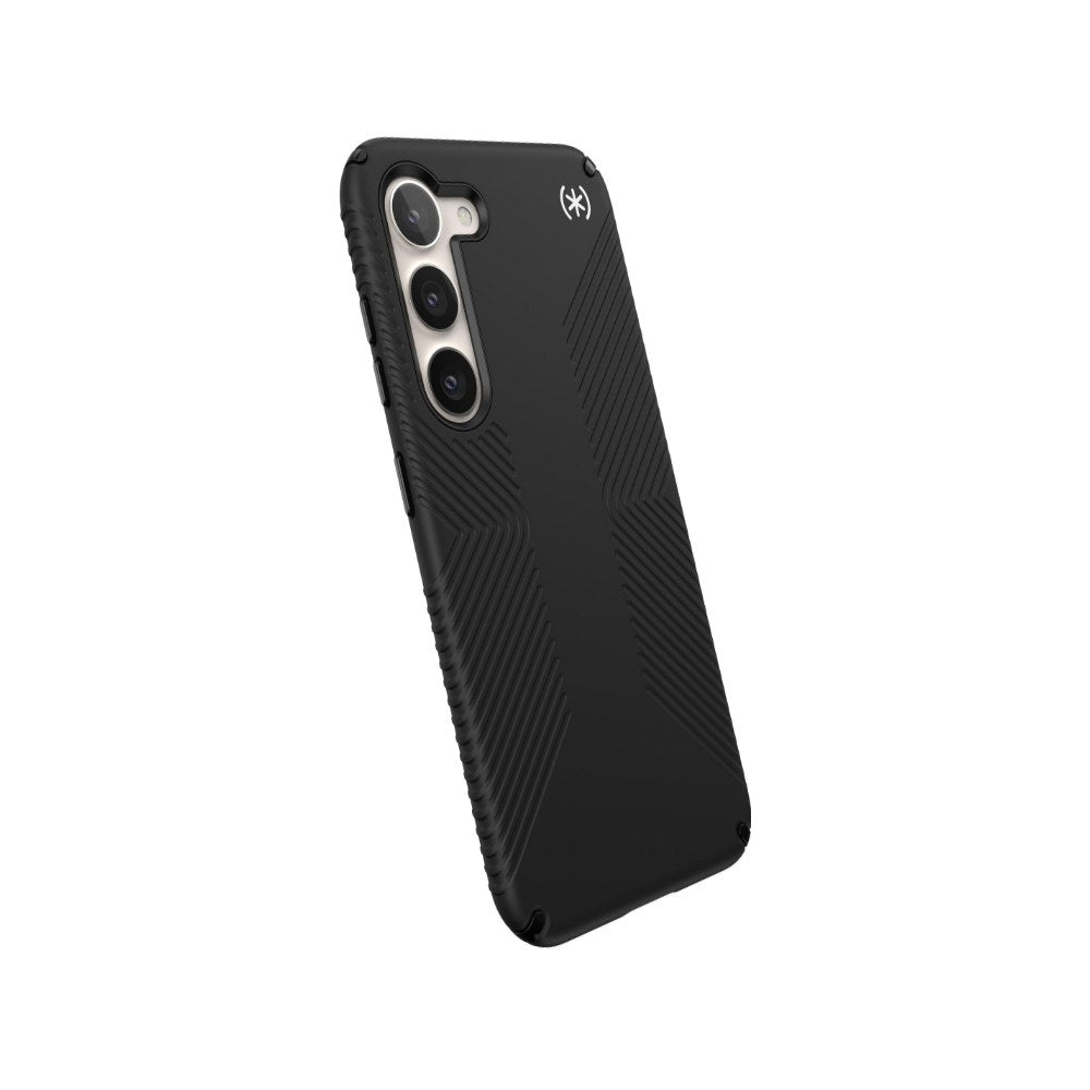 Speck Presidio 2 Grip Samsung Galaxy S23 Case - Drop & Camera Protection, Soft-Touch Secure Grip, Wireless Charging Compatible, Shock Absorbant, Galaxy S23 Case - Black - 840168528455