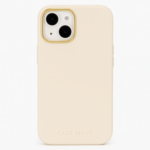 CaseMate Silicone Beige Case For iPhone 15 MagSafe Compatible Drop Protection