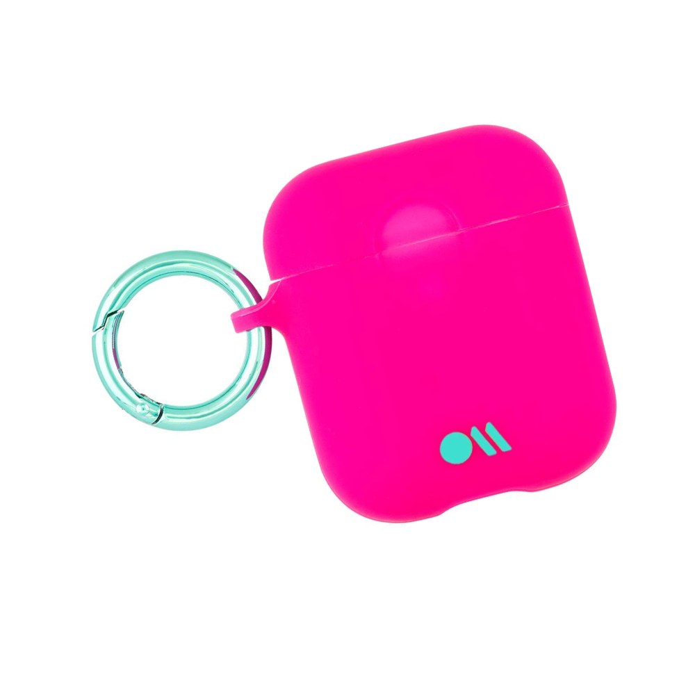 Case-Mate - Airpods Case - Hook Ups - Silicone - Compatible With Apple Airpods Series 1 & 2 - Fuchsia Dark Pink - 846127185325