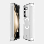 Itskins Hybrid R // Clear Hinge For Samsung Galaxy Z Fold6 - Protective Phone Case, Compatible With Magsafe, Anti-Yellowing, Military Shockproof Cover With Ultra Sensitive Buttons - Transparent - 888842073679