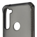 Itskins Spectrum // Clear Protective Phone Case Compatible With Moto G Stylus (2020), Slim Hybrid Case, Anti-Yellowing, And Heavy Duty Shockproof Cover, Military Phone Case - Smoke - 888842784056