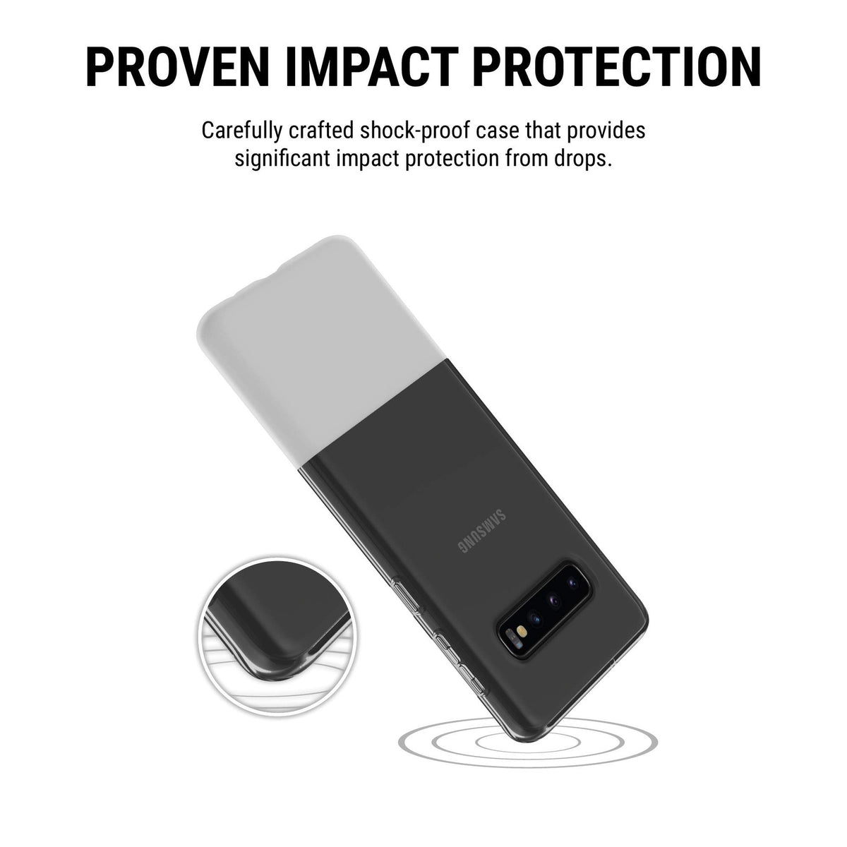 Incipio Ngp Translucent Flexible Case For Samsung Galaxy S10 With Shock-Absorbing Drop-Protection - Clear - 191058095848