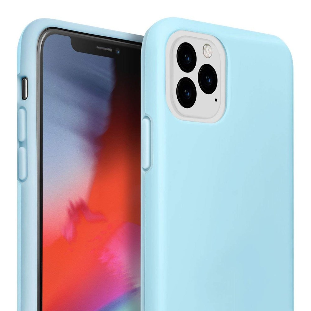 Laut | Huex Pastels For Iphone 11 Pro Max| Refreshing Pastel Colors | Air Frame Technology | 13ft./ 4m Impact Protection | Easy To Snap On & Off | Qi Wireless Charger Compatible • Baby Blue - 4895206911344