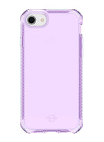 Itskins Spectrum Clear Protective Phone Case Compatible With Iphone Se / 8/7, Slim Hybrid Case, Anti-Yellowing, And Heavy Duty Shockproof Cover, Military Phone Case | Light Purple - 888842587503