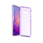 Itskins Spectrum Clear Protective Phone Case Compatible With Galaxy S10e, Slim Hybrid Case, Anti-Yellowing, And Heavy Duty Shockproof Cover, Military Phone Case - Light Purple - 4894465394318