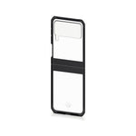 Itskins Hybrid Solid Protective Phone Case Compatible With Galaxy Z Flip3 5g, Slim Hybrid Case, Anti-Yellowing, And Heavy Duty Shockproof Cover, Military Phone Case | Black And Transparent - 888842161734