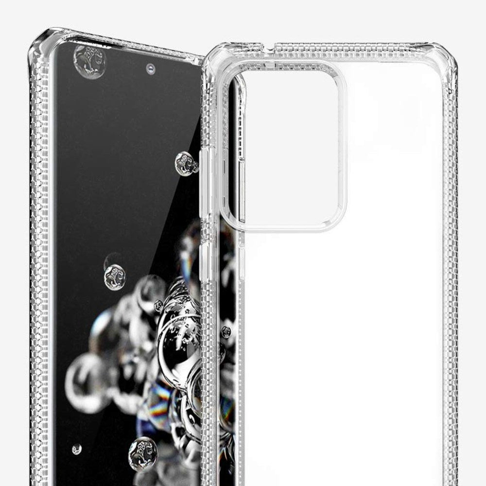 Itskins Spectrum Clear Protective Phone Case Compatible With Galaxy S20 Ultra, Slim Hybrid Case, Anti-Yellowing, And Heavy Duty Shockproof Cover, Military Phone Case - Transparent - 4894465501198