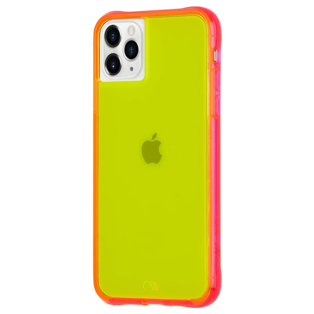 Case-Mate - Tough Neon - Case For Iphone 11 Pro Max - 6.5 Inch - Yellow/Pink Neon - 846127185981