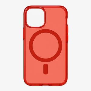 OtterBox Symmetry Plus Clear Antimicrobial MagSafe Case for iPhone 13 Mini Red